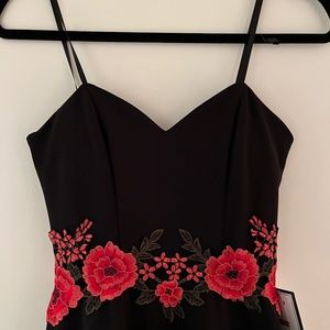 Macys black floral dress